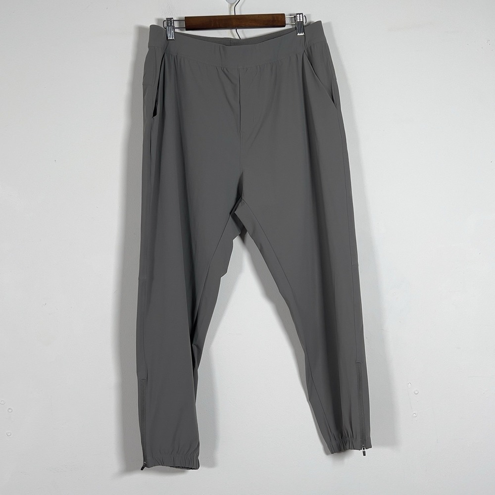 Public Rec Day Maker Jogger Ankle Zip Pants Mens‎ Sz 36x30 Gray Pull On Stretch